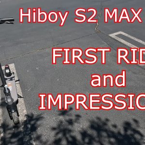 First ride and impressions of my new Hiboy S2 Max E-scooter electric scooter